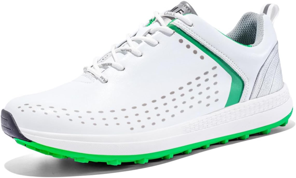 Водонепроницаемые гольф-кроссовки из кожи для ходьбы на улице, мужская спортивная обувь без шипов для фитнеса Omcam, зеленый
Водонепроницаемые гольф-кроссовки из кожи для ходьбы на улице, мужская спортивная обувь без шипов для фитнеса Omcam, зеленый