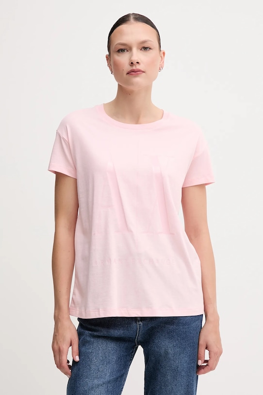 Хлопковая футболка Armani Exchange, розовый 
Хлопковая футболка Armani Exchange, розовый