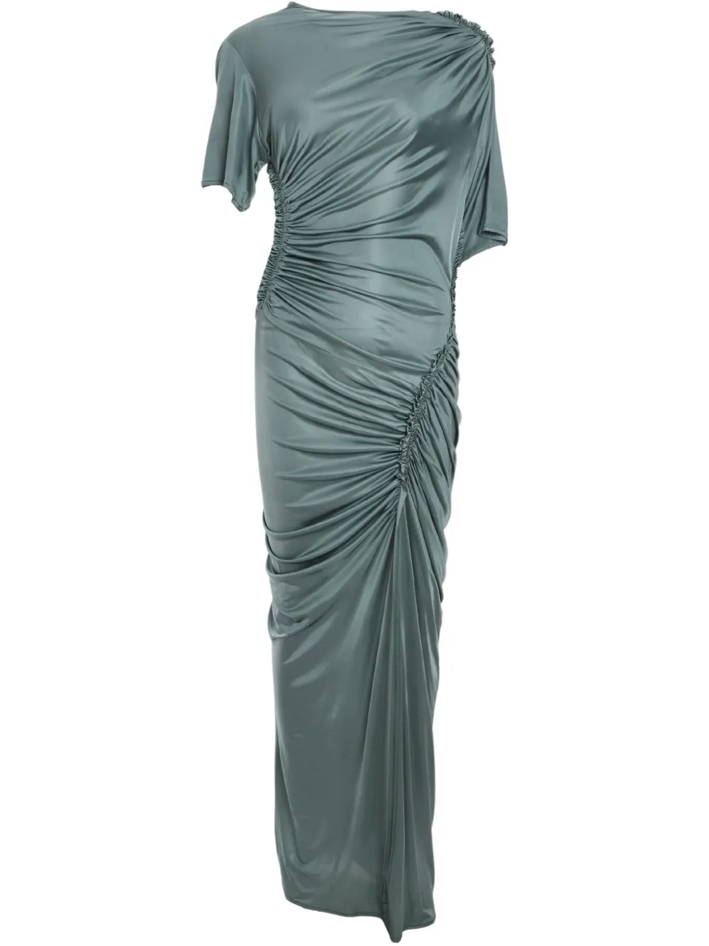 Платье миди асимметричного кроя со сборками Atlein, зеленый
Платье миди асимметричного кроя со сборками Atlein, зеленый