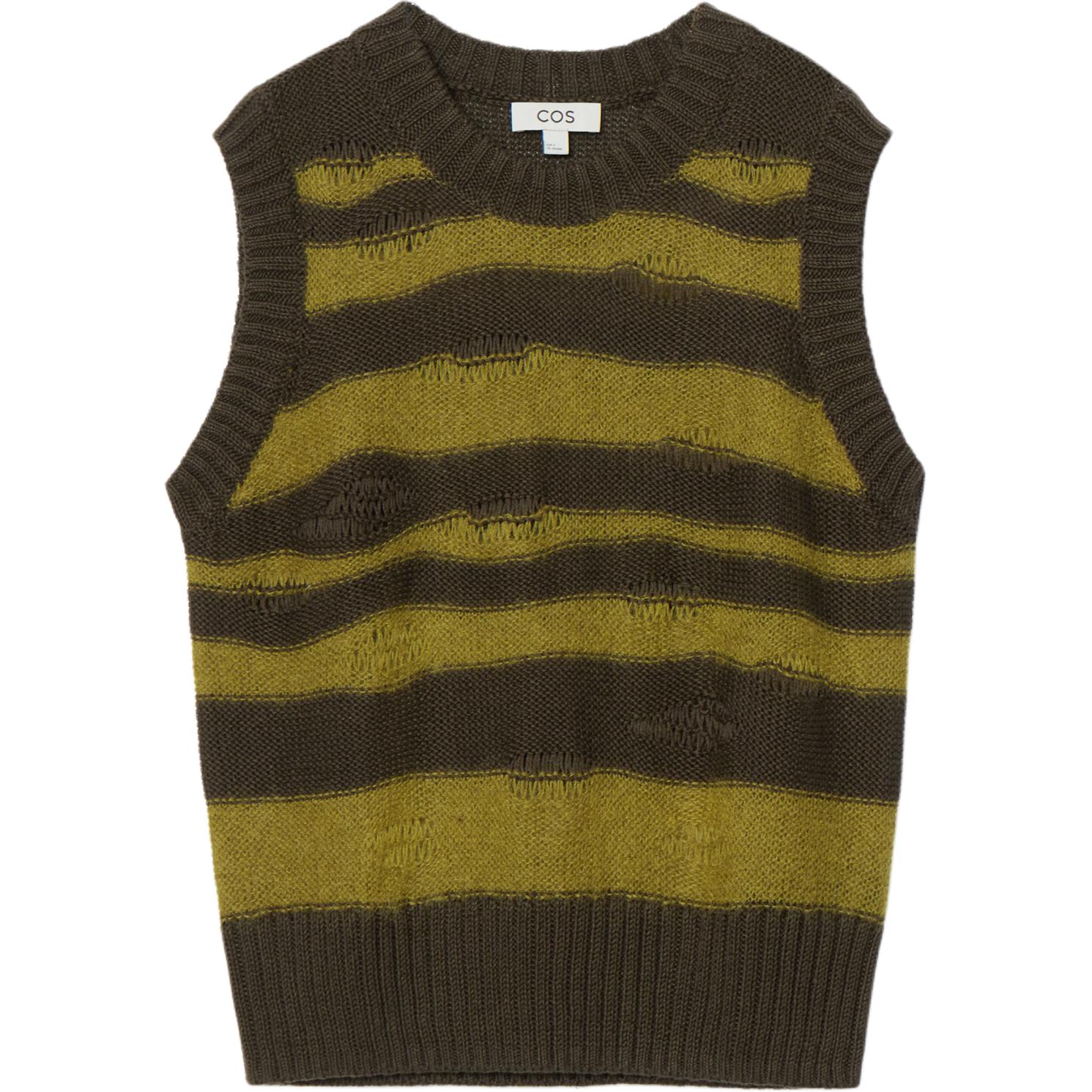 Футболка-майка женская зеленая в полоску COS
Футболка-майка женская зеленая в полоску COS