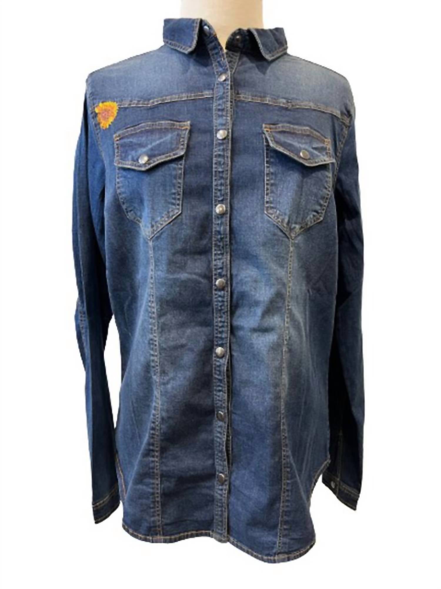 Женская джинсовая куртка в винтажном стиле ковбой с застежкой-кнопкой MontanaCo, Denim
Женская джинсовая куртка в винтажном стиле ковбой с застежкой-кнопкой MontanaCo, Denim