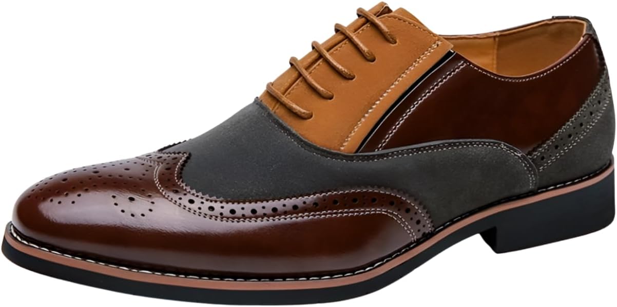 Классические мужские кожаные туфли Santimon с брогированием и крыльями, оксфорды для формального и делового офиса, коричневый
Классические мужские кожаные туфли Santimon с брогированием и крыльями, оксфорды для формального и делового офиса, коричневый