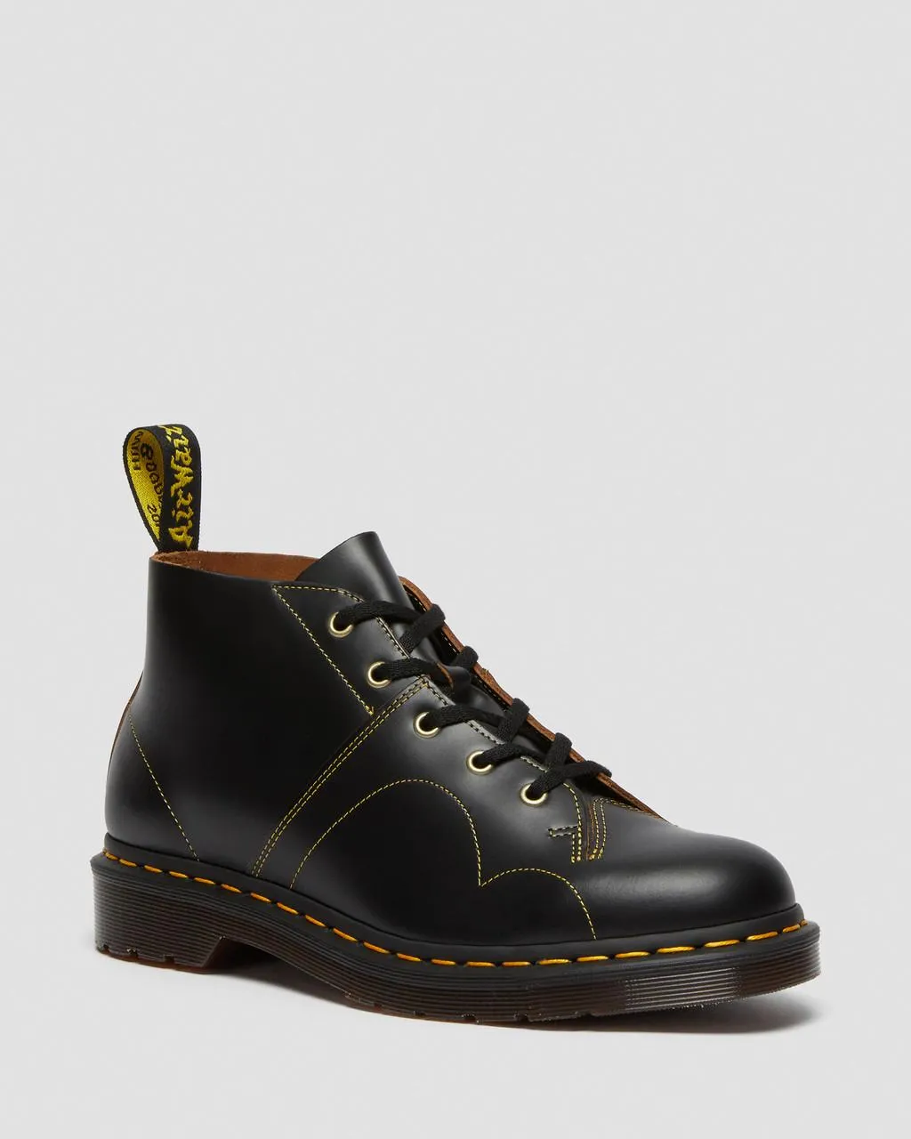 Винтажные ботинки Dr. Martens Church с изображением обезьяны, цвет Black — Vintage Smooth
Винтажные ботинки Dr. Martens Church с изображением обезьяны, цвет Black — Vintage Smooth