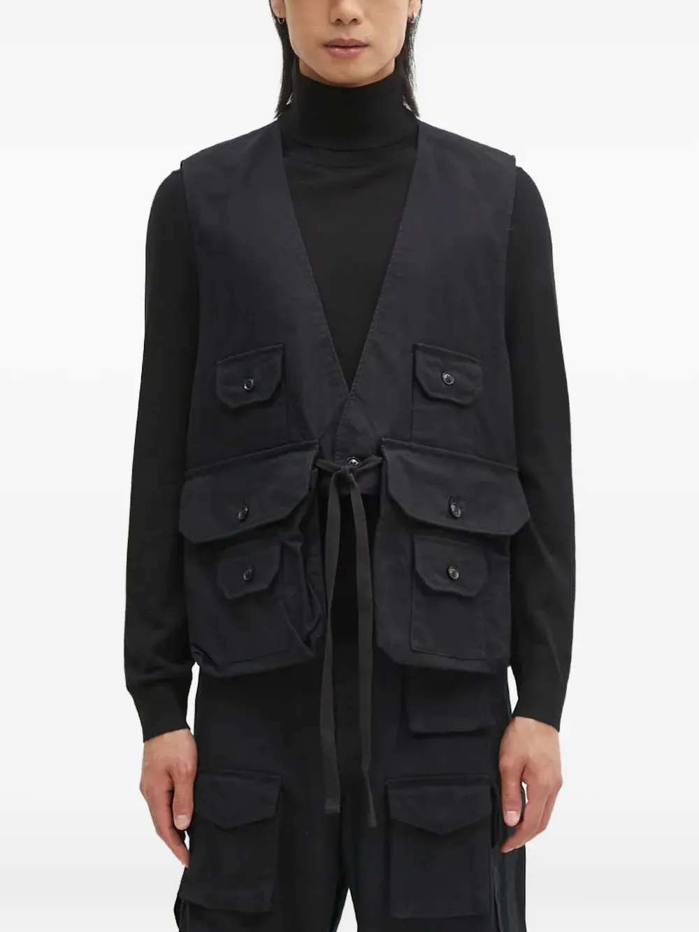 Жилет с карманами и поясом Engineered Garments, черный
Жилет с карманами и поясом Engineered Garments, черный