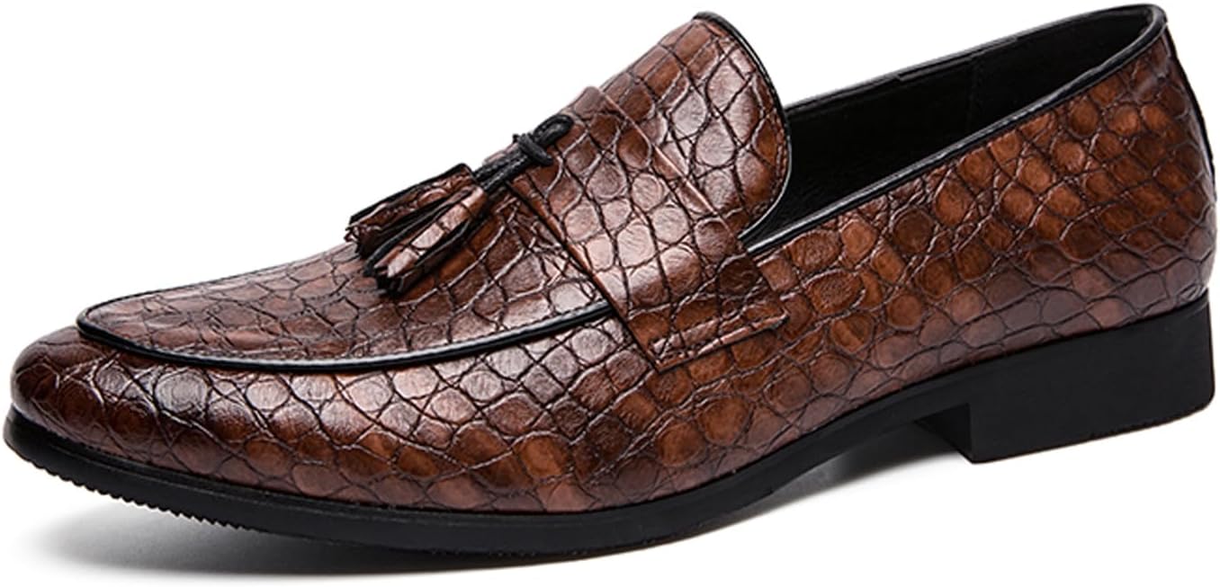 Мужские кожаные лоферы с кисточками, модные ретро-оксфорды для деловых и формальных мероприятий, удобные классические туфли на вечеринку с нескользящей подошвой Amazideal, коричневый
Мужские кожаные лоферы с кисточками, модные ретро-оксфорды для деловых и формальных мероприятий, удобные классические туфли на вечеринку с нескользящей подошвой Amazideal, коричневый