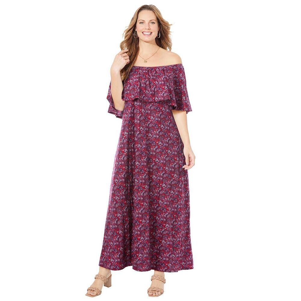 Женское платье макси с принтом Meadow Crest Catherines больших размеров, цвет Classic Red Paisley
Женское платье макси с принтом Meadow Crest Catherines больших размеров, цвет Classic Red Paisley