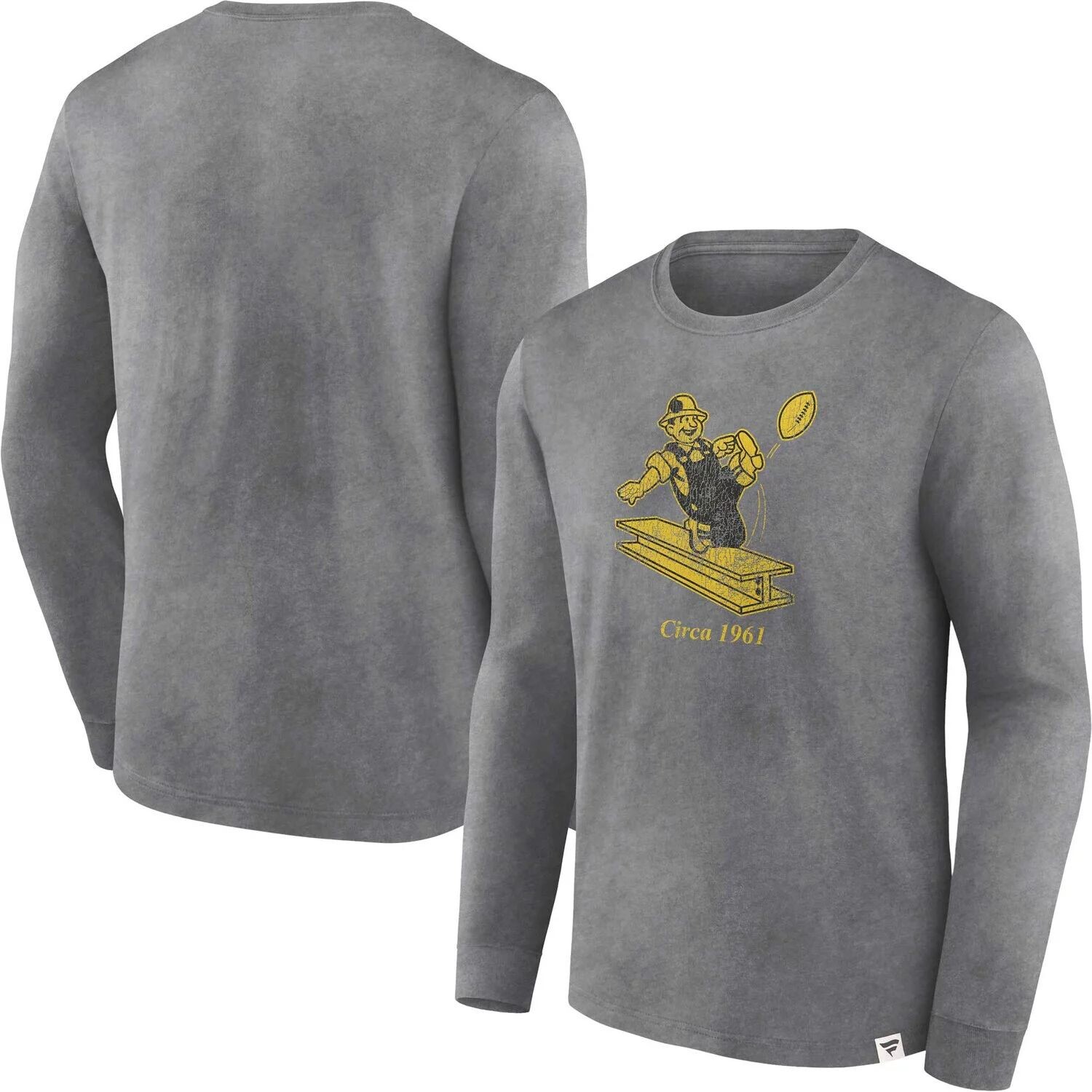 Мужская потертая футболка с длинными рукавами и фирменным логотипом Heather Charcoal Pittsburgh Steelers Fanatics
Мужская потертая футболка с длинными рукавами и фирменным логотипом Heather Charcoal Pittsburgh Steelers Fanatics