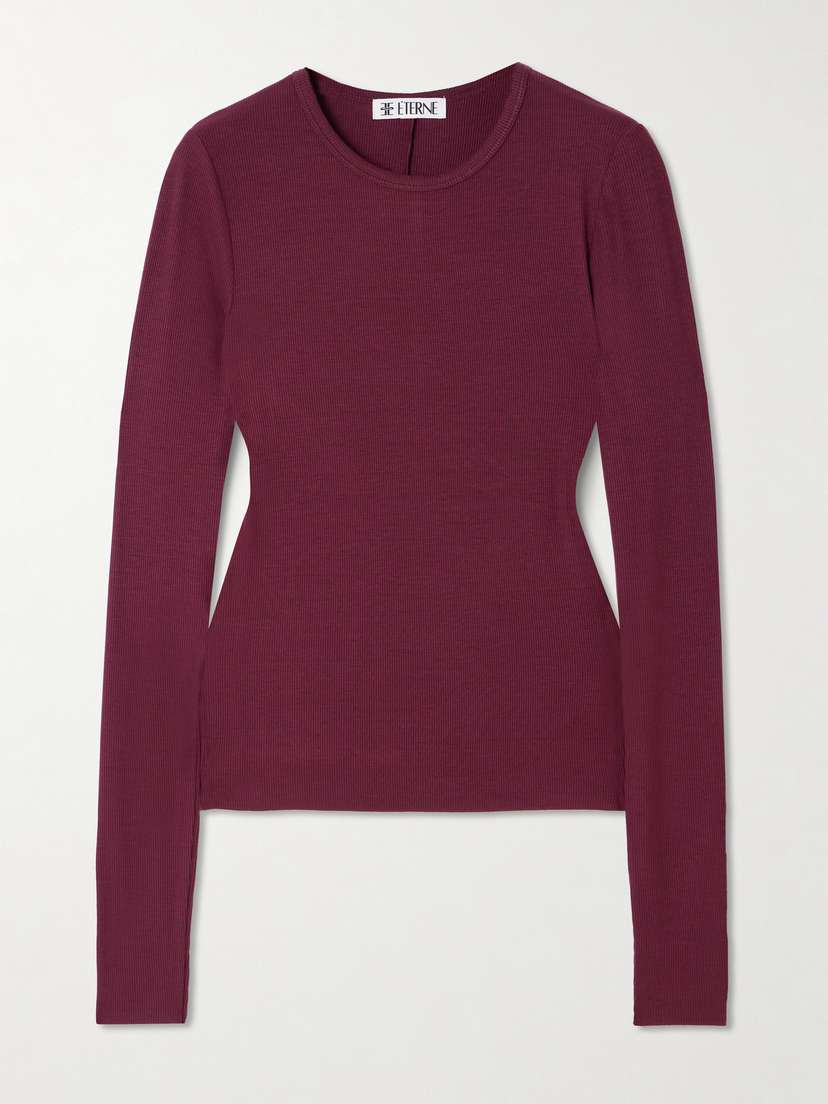 Топ из ребристого джерси Éterne, бордовый
Топ из ребристого джерси Éterne, бордовый