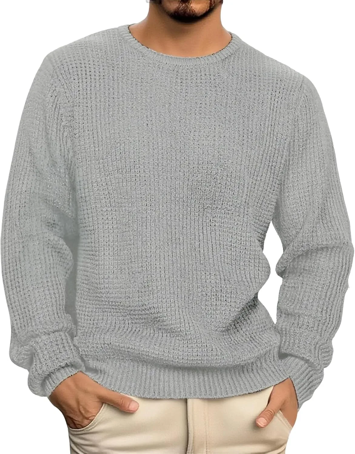 Мужской свитер с круглым вырезом в стиле винтаж, вязаный, теплый, свободного кроя RALUEMID
Мужской свитер с круглым вырезом в стиле винтаж, вязаный, теплый, свободного кроя RALUEMID