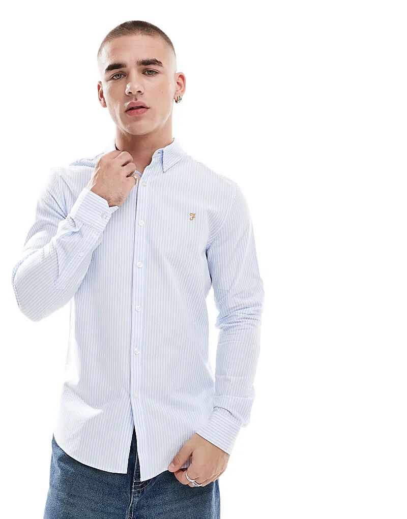 Рубашка с длинными рукавами в полоску Brewer в темно-синем и белом цветах Farah
Рубашка с длинными рукавами в полоску Brewer в темно-синем и белом цветах Farah