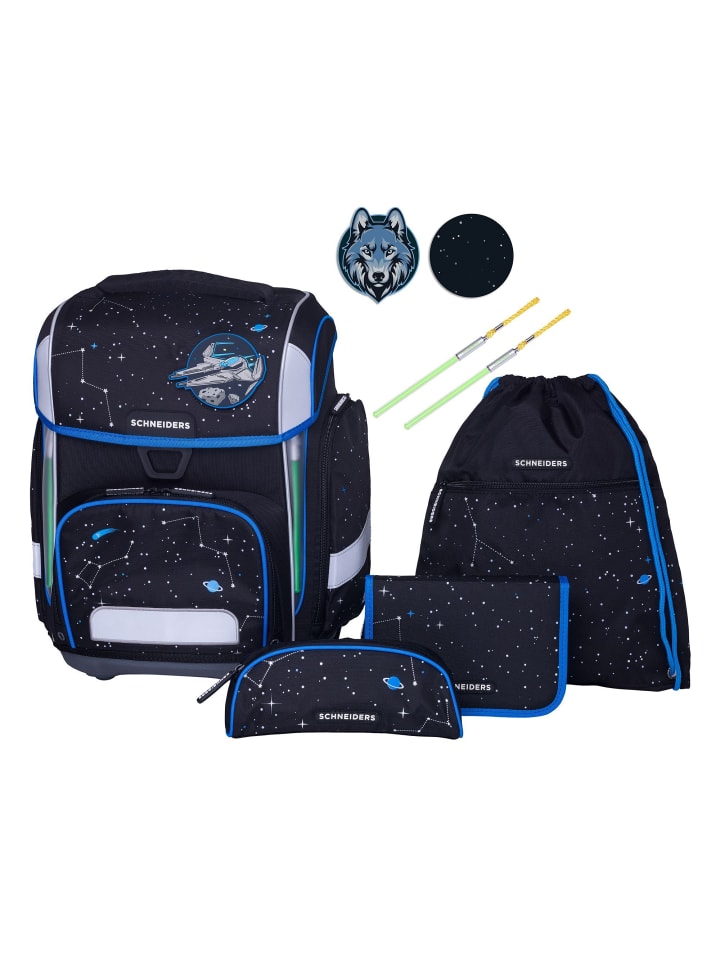SCHNEIDERS Набор школьных сумок Ergolite из 8 предметов, черно-синий
SCHNEIDERS Набор школьных сумок Ergolite из 8 предметов, черно-синий
