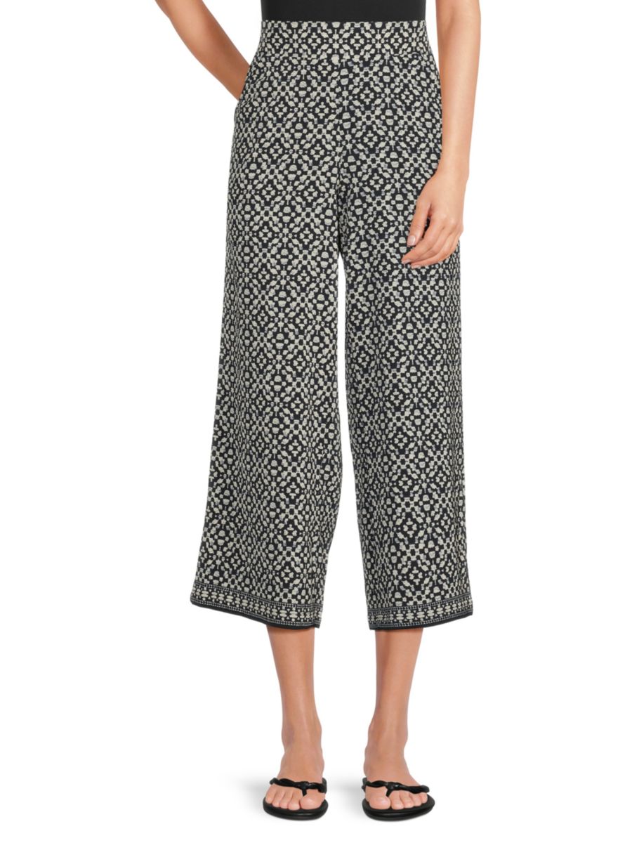 Укороченные брюки с принтом и широкими штанинами Max Studio, цвет Black Ivory
Укороченные брюки с принтом и широкими штанинами Max Studio, цвет Black Ivory