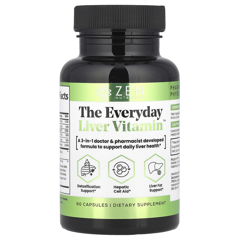 Zen Nutrients, The Everyday Liver Vitamin , 60 капсул 
Zen Nutrients, The Everyday Liver Vitamin , 60 капсул
