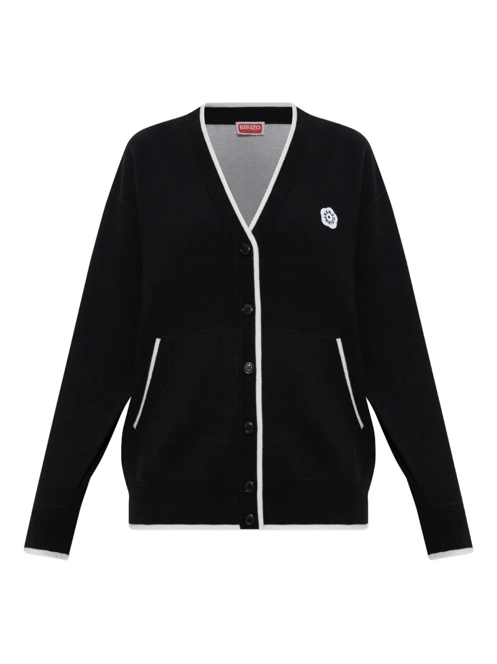 Кардиган с отделкой аппликацией Kenzo, черный
Кардиган с отделкой аппликацией Kenzo, черный