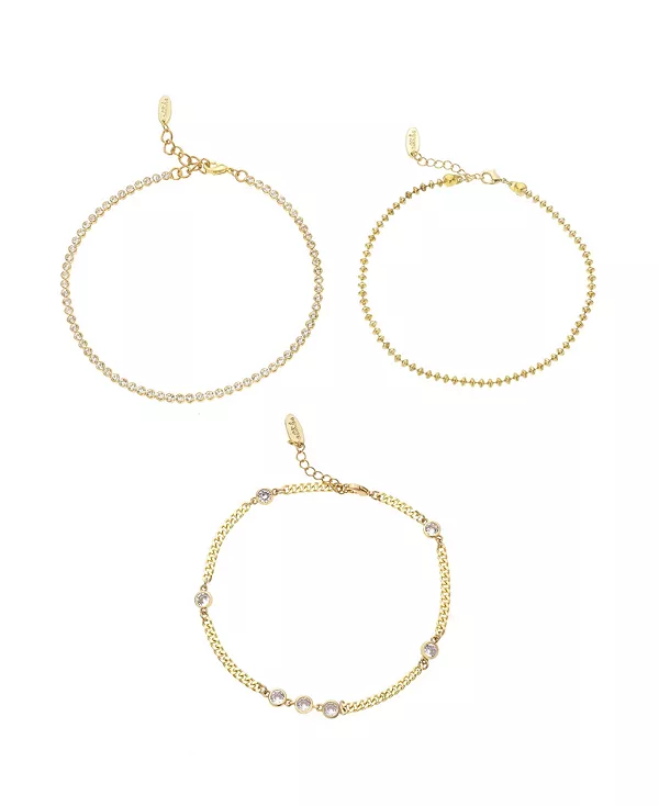 Изящный комплект браслетов на лодыжку с цепочкой, позолоченной 18 карат Ettika, gold-tone
Изящный комплект браслетов на лодыжку с цепочкой, позолоченной 18 карат Ettika, gold-tone
