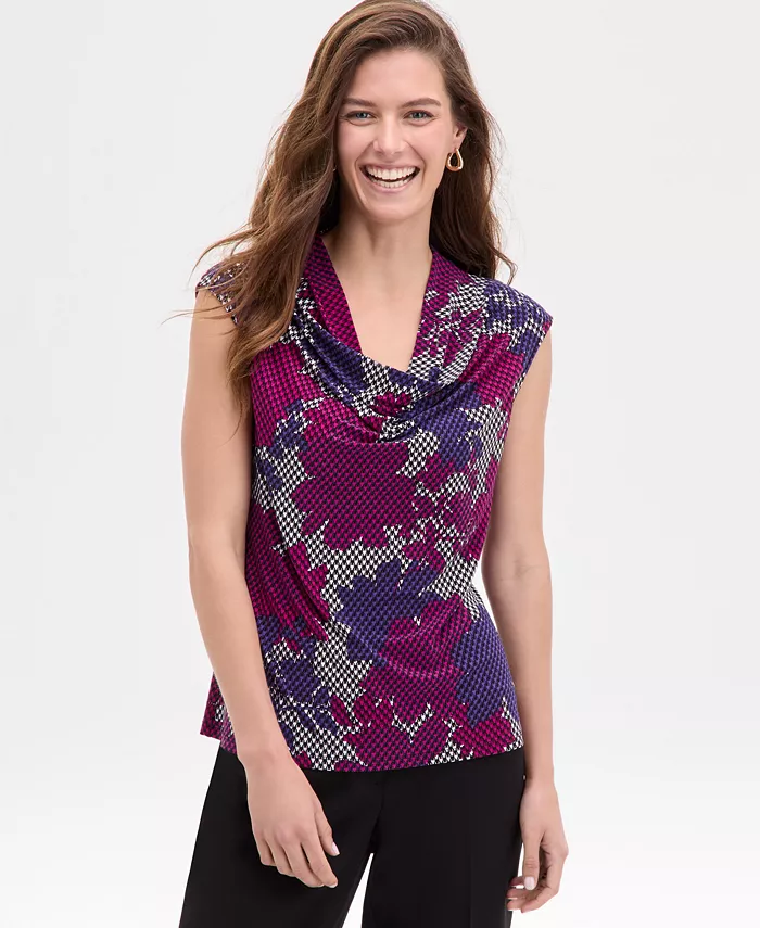 Женская блузка с цветочным принтом и узором «гусиная лапка» Kasper, белый
Женская блузка с цветочным принтом и узором «гусиная лапка» Kasper, белый