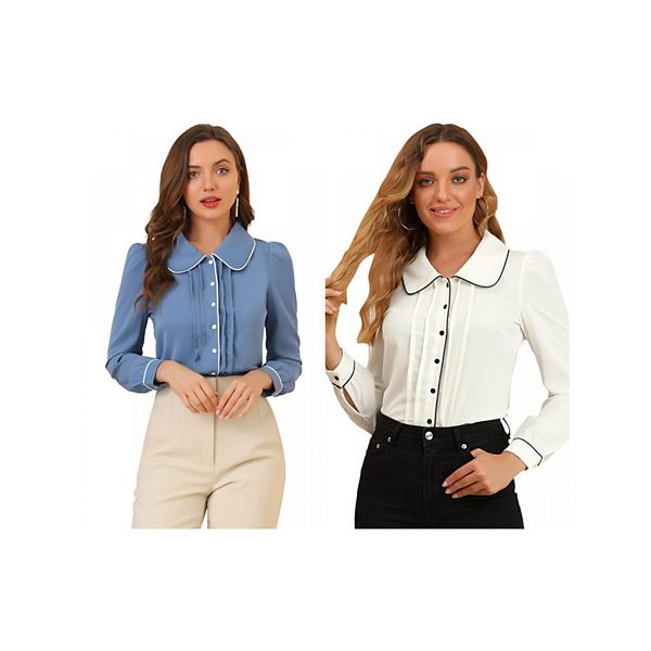 2 упаковки женской блузы с воротником питер пэн Inspire Chic, White Grey Blue
2 упаковки женской блузы с воротником питер пэн Inspire Chic, White Grey Blue