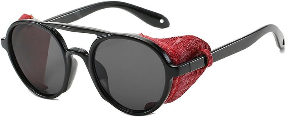 Мужские солнцезащитные очки в стиле стимпанк, круглые солнцезащитные очки в стиле панк для мужчин, женские винтажные солнцезащитные очки, качественные очки с защитой от УФ-излучения UV400 TKKTLLT, Black-red
Мужские солнцезащитные очки в стиле стимпанк, круглые солнцезащитные очки в стиле панк для мужчин, женские винтажные солнцезащитные очки, качественные очки с защитой от УФ-излучения UV400 TKKTLLT, Black-red