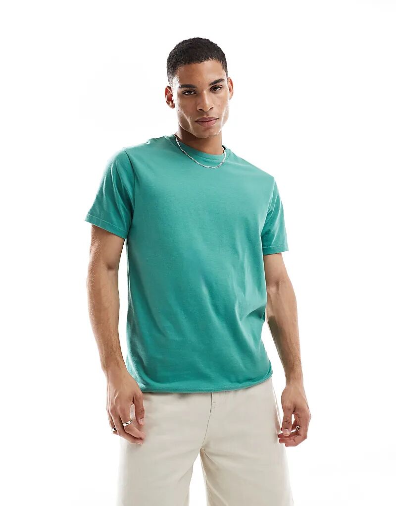 Базовая футболка с круглым вырезом ASOS DESIGN зеленого цвета
Базовая футболка с круглым вырезом ASOS DESIGN зеленого цвета