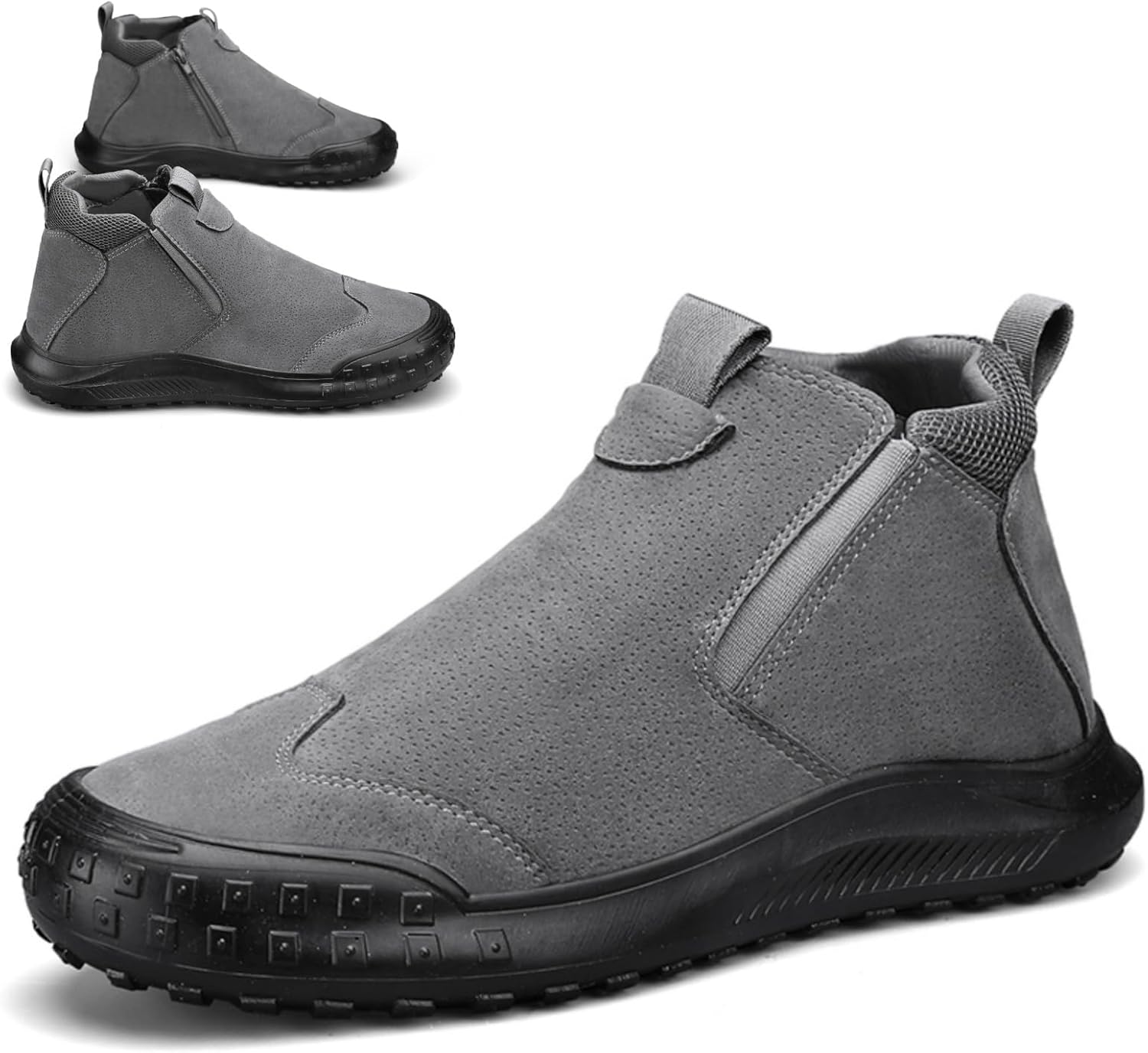 Мужские высокие слипоны, повседневные, с боковой молнией и петелькой, верх из искусственной замши и синтетической кожи, дышащая сетчатая подкладка, противоскользящая резиновая подошва для повседневной носки Lshwcift, серый
Мужские высокие слипоны, повседневные, с боковой молнией и петелькой, верх из искусственной замши и синтетической кожи, дышащая сетчатая подкладка, противоскользящая резиновая подошва для повседневной носки Lshwcift, серый