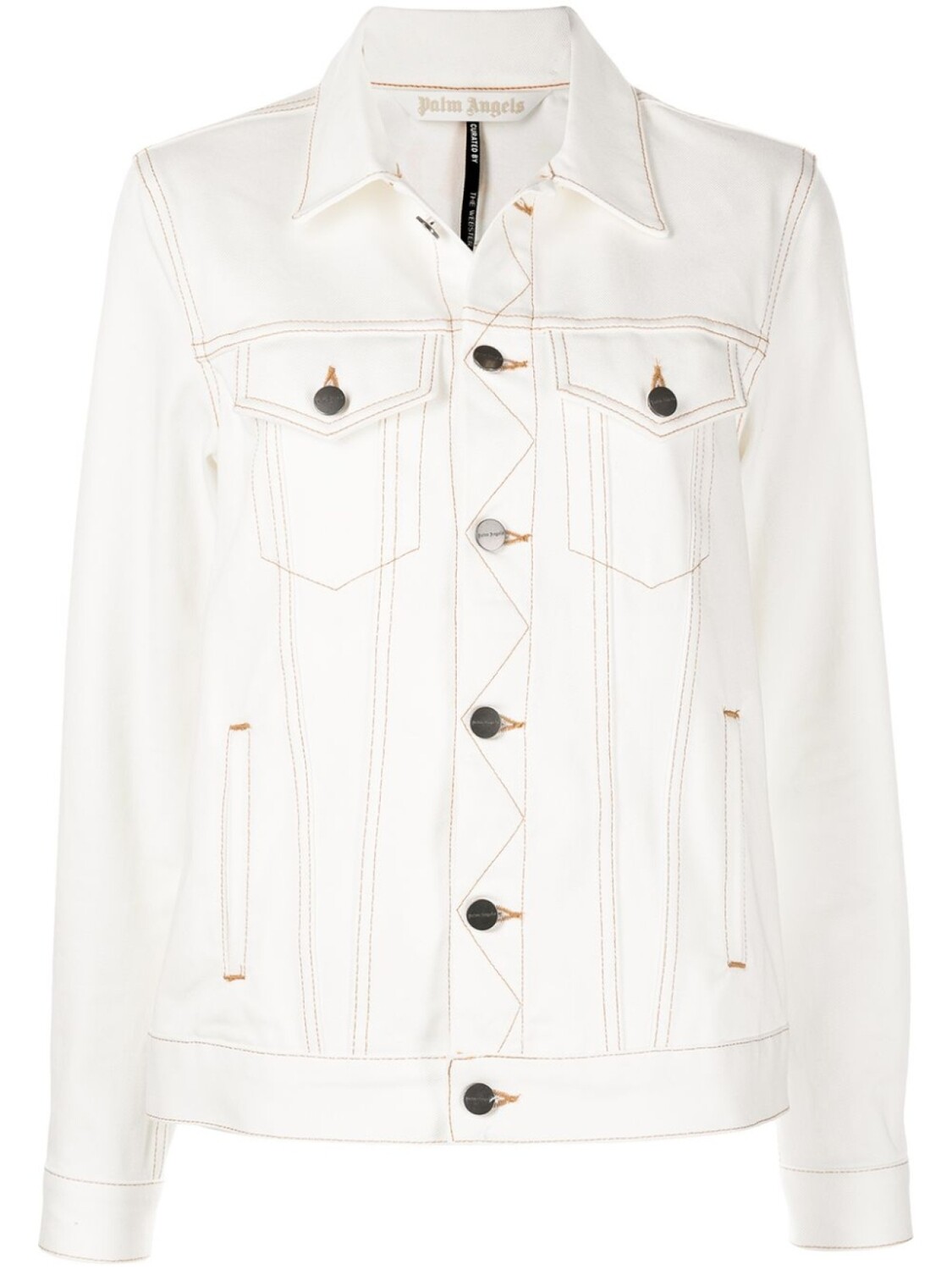 Джинсовая куртка с логотипом Palm Angels, белый
Джинсовая куртка с логотипом Palm Angels, белый