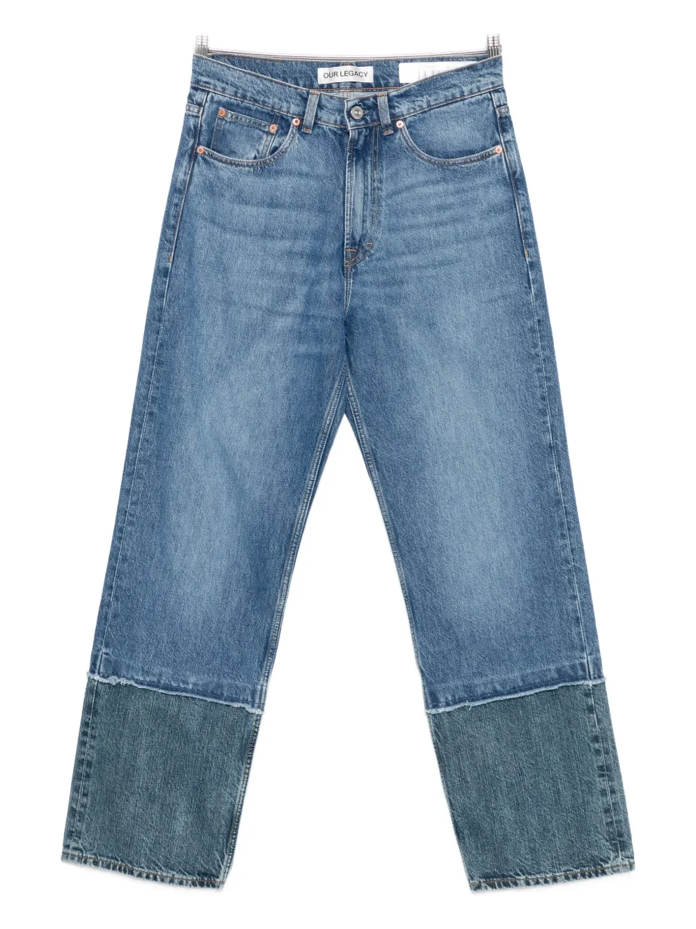 Джинсы Third Cut с контрастным низом OUR LEGACY, синий
Джинсы Third Cut с контрастным низом OUR LEGACY, синий