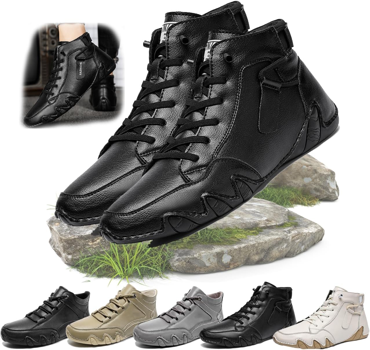 Мужские мягкие лоферы из коровьей кожи средней высоты без шнурков, мужские кожаные кроссовки на шнуровке с платформой и круглыми носками, спортивные теннисные кроссовки для бега, ходьбы и джоггинга Generic, черный
Мужские мягкие лоферы из коровьей кожи средней высоты без шнурков, мужские кожаные кроссовки на шнуровке с платформой и круглыми носками, спортивные теннисные кроссовки для бега, ходьбы и джоггинга Generic, черный