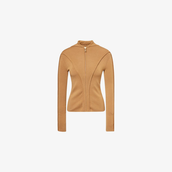 Вязаный худи Victoria Beckham с резинкой из смесовой мериносовой шерсти, коричневый
Вязаный худи Victoria Beckham с резинкой из смесовой мериносовой шерсти, коричневый