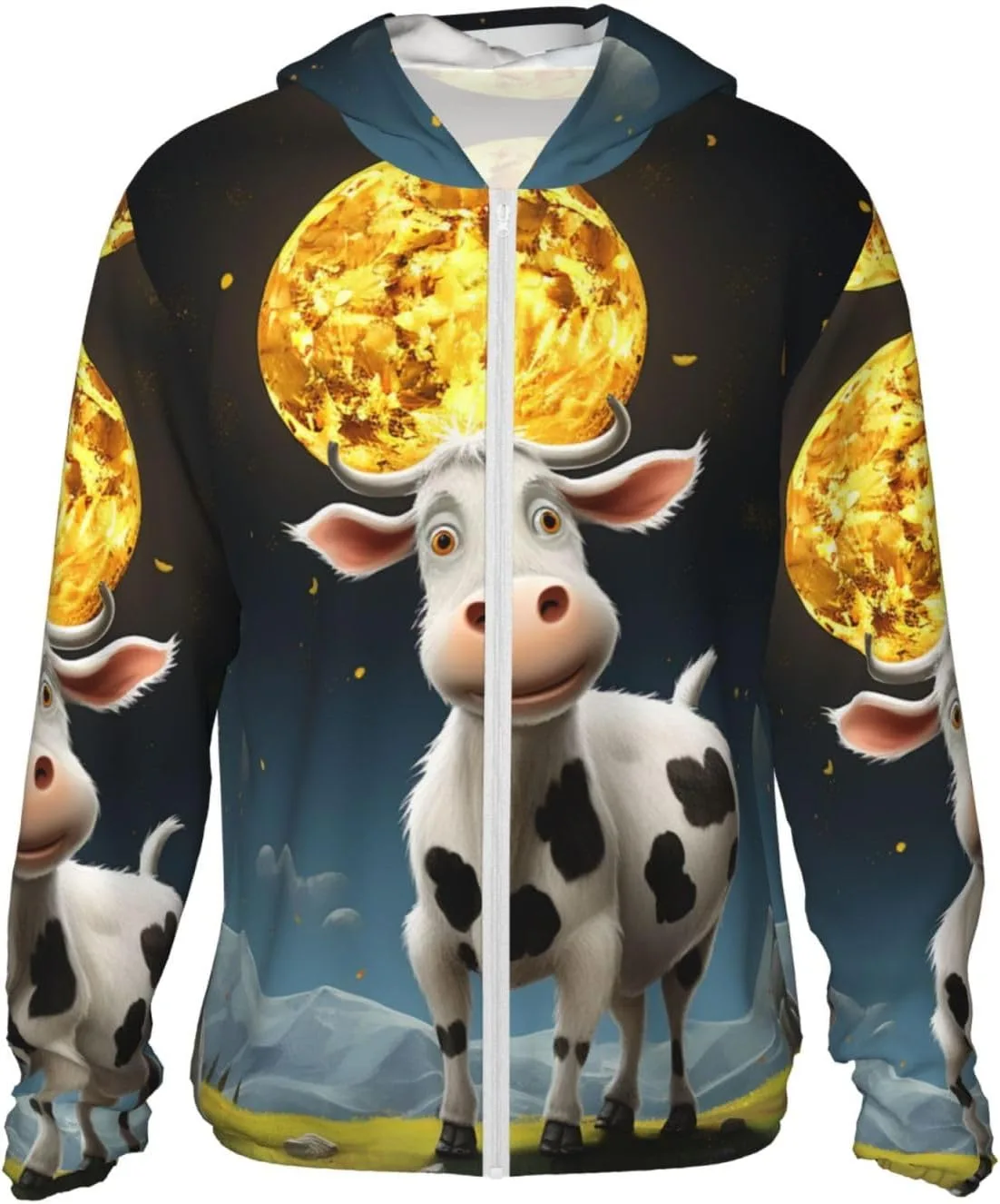 Толстовка с капюшоном Cow Over The Moon для защиты от солнца, Full Zip, UPF 50+, с карманом HJBNW
Толстовка с капюшоном Cow Over The Moon для защиты от солнца, Full Zip, UPF 50+, с карманом HJBNW