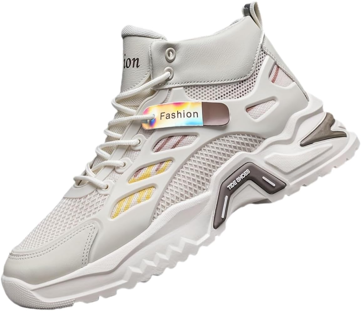 Мужские высокие спортивные кроссовки с дышащей сеткой - легкие и повседневные, с шнуровкой, модные беговые кроссовки, подходят для всех сезонов, обеспечивая комфорт Hoalox, бежевый
Мужские высокие спортивные кроссовки с дышащей сеткой - легкие и повседневные, с шнуровкой, модные беговые кроссовки, подходят для всех сезонов, обеспечивая комфорт Hoalox, бежевый