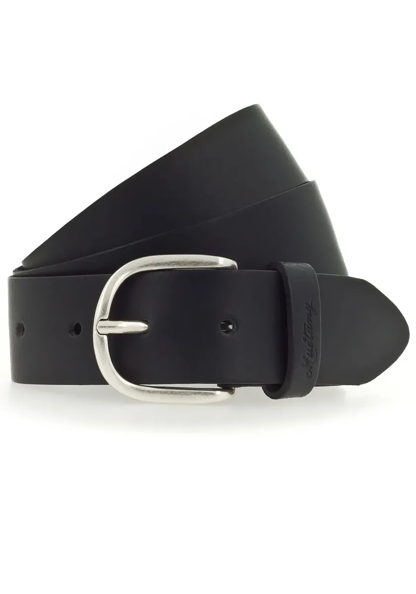 Кожаный ремень MUSTANG с тиснением логотипа MUSTANG на петле, черный
Кожаный ремень MUSTANG с тиснением логотипа MUSTANG на петле, черный