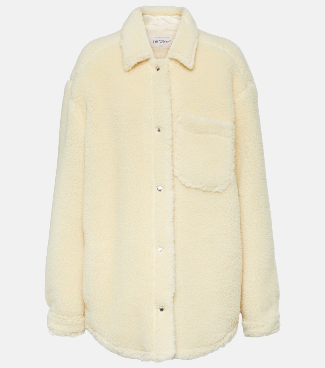 Куртка-рубашка в стиле тедди из смесовой шерсти Off-White, белый
Куртка-рубашка в стиле тедди из смесовой шерсти Off-White, белый