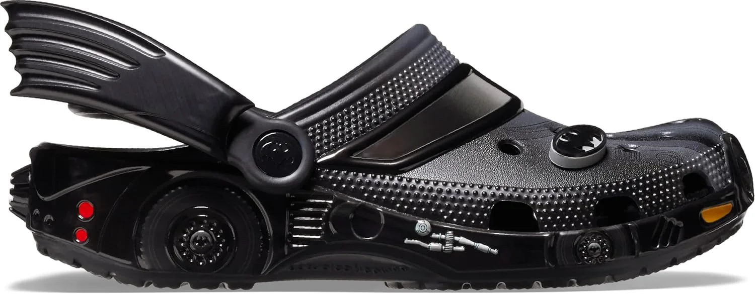 Унисекс кроксы для взрослых Batman Batmobile классические клоги Crocs, черный
Унисекс кроксы для взрослых Batman Batmobile классические клоги Crocs, черный