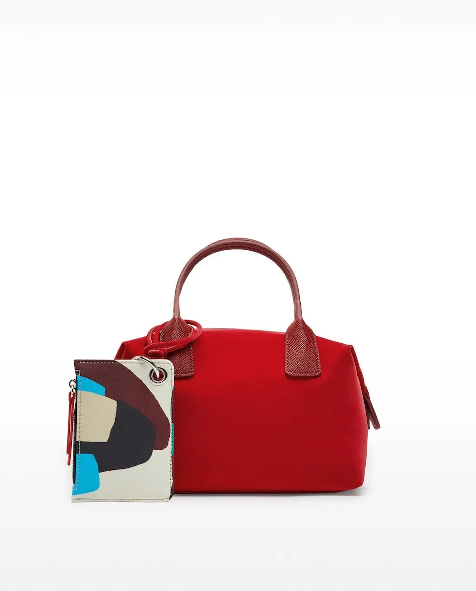 Сумка-тоут с возможностью ношения через плечо, застёжкой-молнией и съёмным кошельком для мелочи Parfois, красный 
Сумка-тоут с возможностью ношения через плечо, застёжкой-молнией и съёмным кошельком для мелочи Parfois, красный