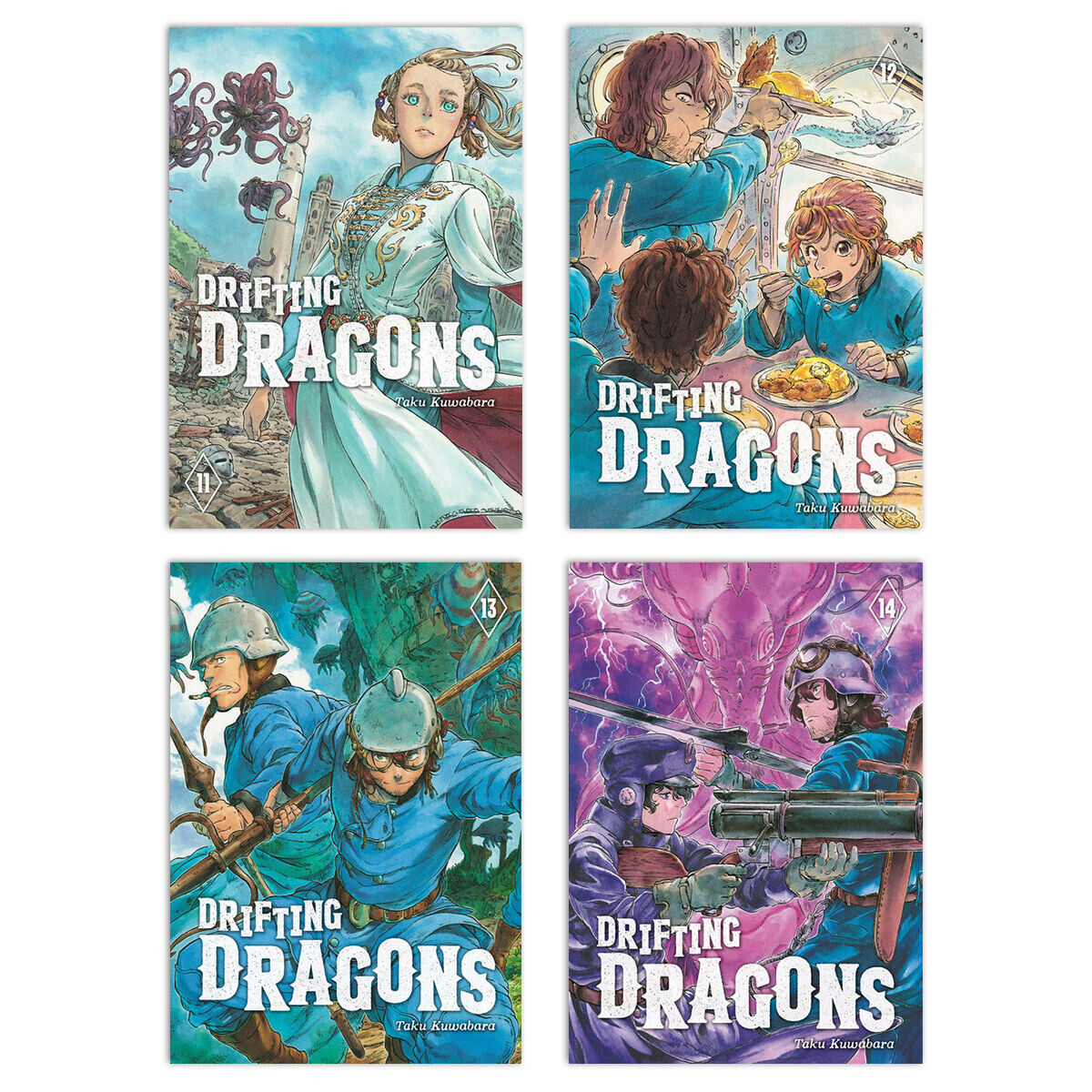 Манга Drifting Dragons Manga (11-14) Bundle
Манга Drifting Dragons Manga (11-14) Bundle