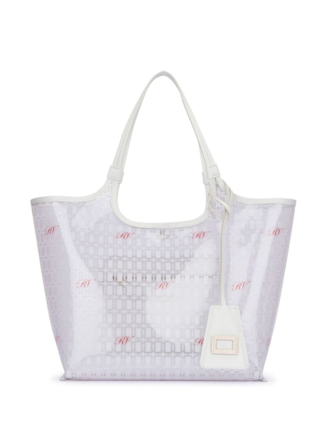 Roger Vivier сумка-тоут с геометрическим принтом, белый 
Roger Vivier сумка-тоут с геометрическим принтом, белый