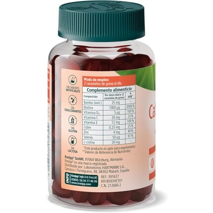 Жевательные конфеты для волос и ногтей с биотином, витамином B3, витамином E, медью, цинком, селеном, L-цистеином и бамбуком Kneipp
Жевательные конфеты для волос и ногтей с биотином, витамином B3, витамином E, медью, цинком, селеном, L-цистеином и бамбуком Kneipp