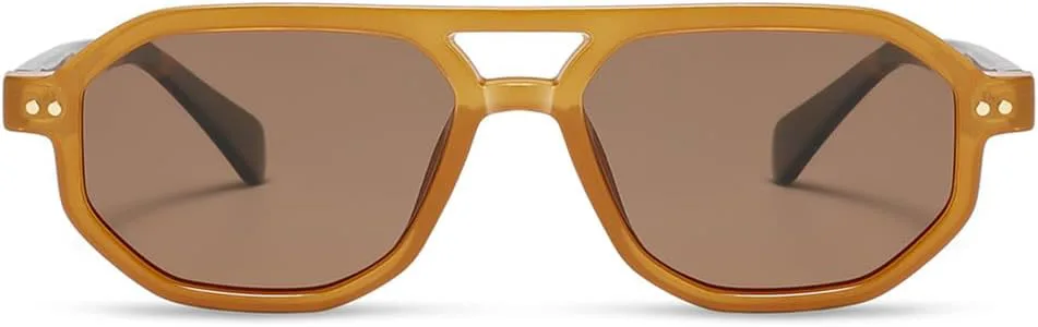 Ретро солнцезащитные очки для мужчин с двойной перемычкой, поляризованные солнцезащитные очки для женщин с защитой от УФ-излучения UV400 HDUBFY, Orange Brown
Ретро солнцезащитные очки для мужчин с двойной перемычкой, поляризованные солнцезащитные очки для женщин с защитой от УФ-излучения UV400 HDUBFY, Orange Brown