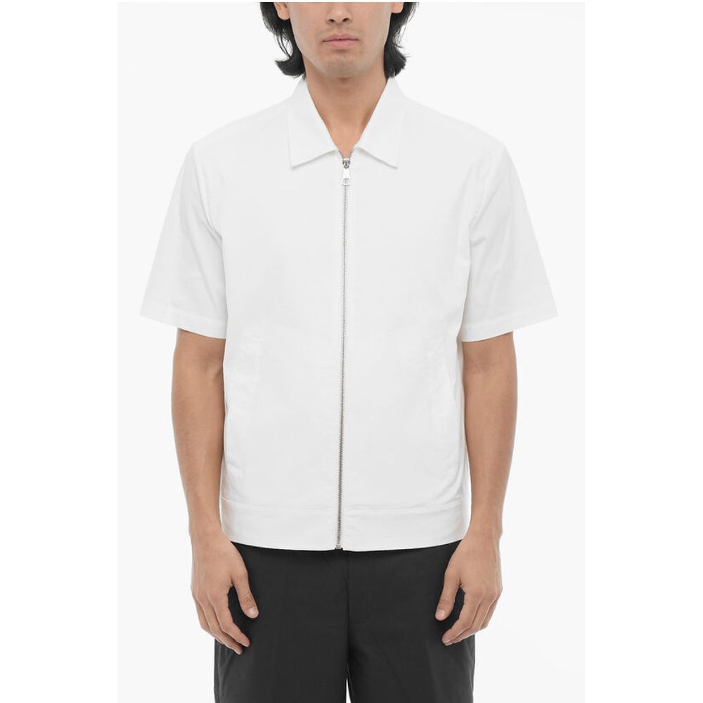 Однотонная легкая рубашка с короткими рукавами Neil Barrett, White 
Однотонная легкая рубашка с короткими рукавами Neil Barrett, White