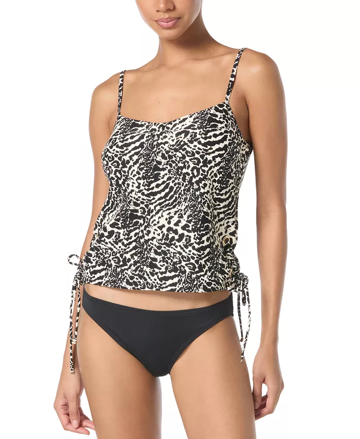 Женский топ-танкини с принтом и боковыми сборками Michael Kors, черный
Женский топ-танкини с принтом и боковыми сборками Michael Kors, черный