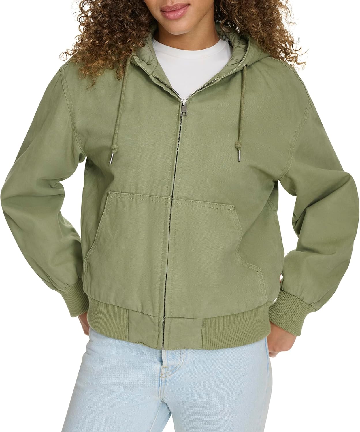 Женская куртка-бомбер Levi's из хлопка с капюшоном, зеленый
Женская куртка-бомбер Levi's из хлопка с капюшоном, зеленый