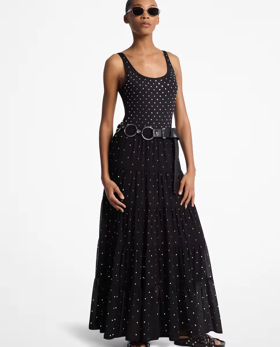 Расклешенная юбка с оборками и заклепками Michael Michael Kors, черный
Расклешенная юбка с оборками и заклепками Michael Michael Kors, черный