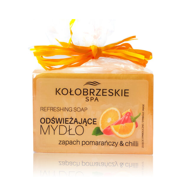 Освежающее мыло с ароматом апельсина и перца чили, 100 г Kołobrzeskiespa
Освежающее мыло с ароматом апельсина и перца чили, 100 г Kołobrzeskiespa