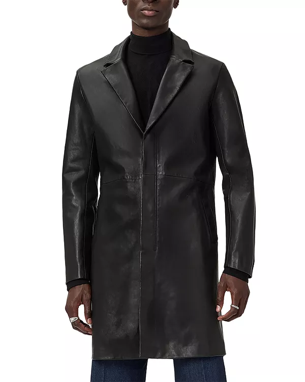 Кожаное пальто Тайлера John Varvatos, черный
Кожаное пальто Тайлера John Varvatos, черный