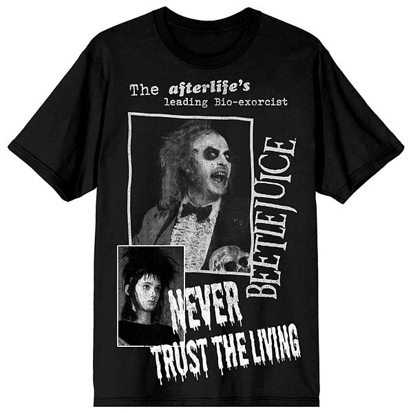 Мужская футболка с принтом Beetlejuice "Never Trust the Living" Licensed Character
Мужская футболка с принтом Beetlejuice "Never Trust the Living" Licensed Character