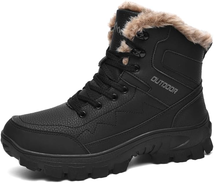 Мужские зимние ботинки AQURIZE с меховой подкладкой, теплые, шнуровка, повседневные, для улицы, противоскользящие, для холодной погоды, рабочие, для походов и треккинга, черный
Мужские зимние ботинки AQURIZE с меховой подкладкой, теплые, шнуровка, повседневные, для улицы, противоскользящие, для холодной погоды, рабочие, для походов и треккинга, черный