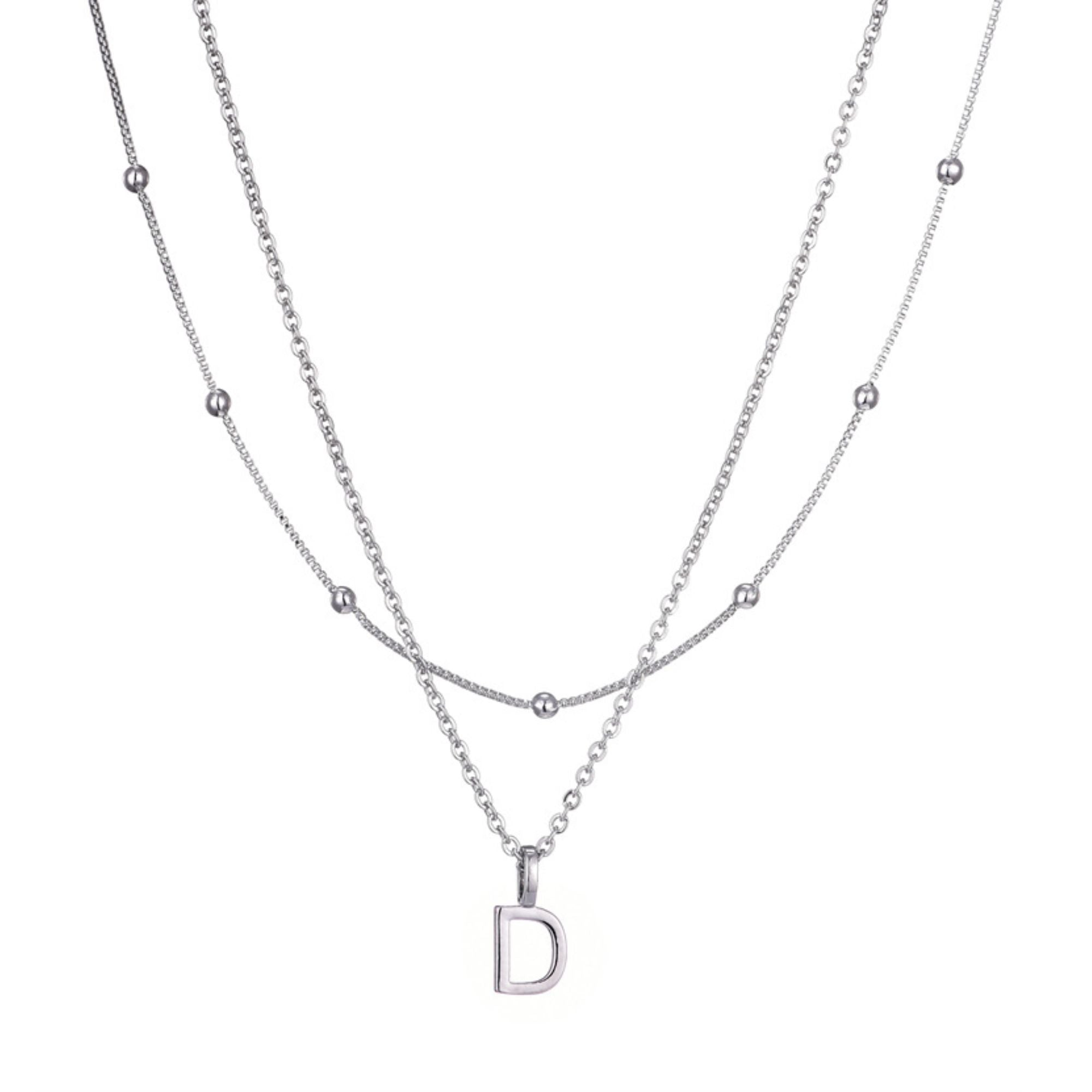 Посеребренное многослойное ожерелье с инициалами Adornia, Silver-D
Посеребренное многослойное ожерелье с инициалами Adornia, Silver-D
