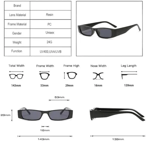 Модные маленькие прямоугольные солнцезащитные очки для женщин, ретро-стиль, квадратные солнцезащитные очки для мужчин, защита от УФ-излучения UV400 MTZJH, Red Gray
Модные маленькие прямоугольные солнцезащитные очки для женщин, ретро-стиль, квадратные солнцезащитные очки для мужчин, защита от УФ-излучения UV400 MTZJH, Red Gray