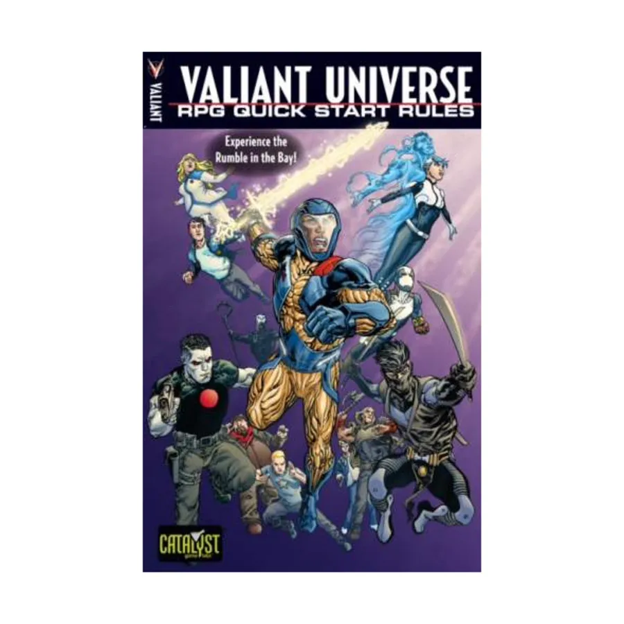 Модуль Quick-Start Rules w/Rumble in the Bay (Free RPG Day 2015), Valiant Universe RPG
Модуль Quick-Start Rules w/Rumble in the Bay (Free RPG Day 2015), Valiant Universe RPG