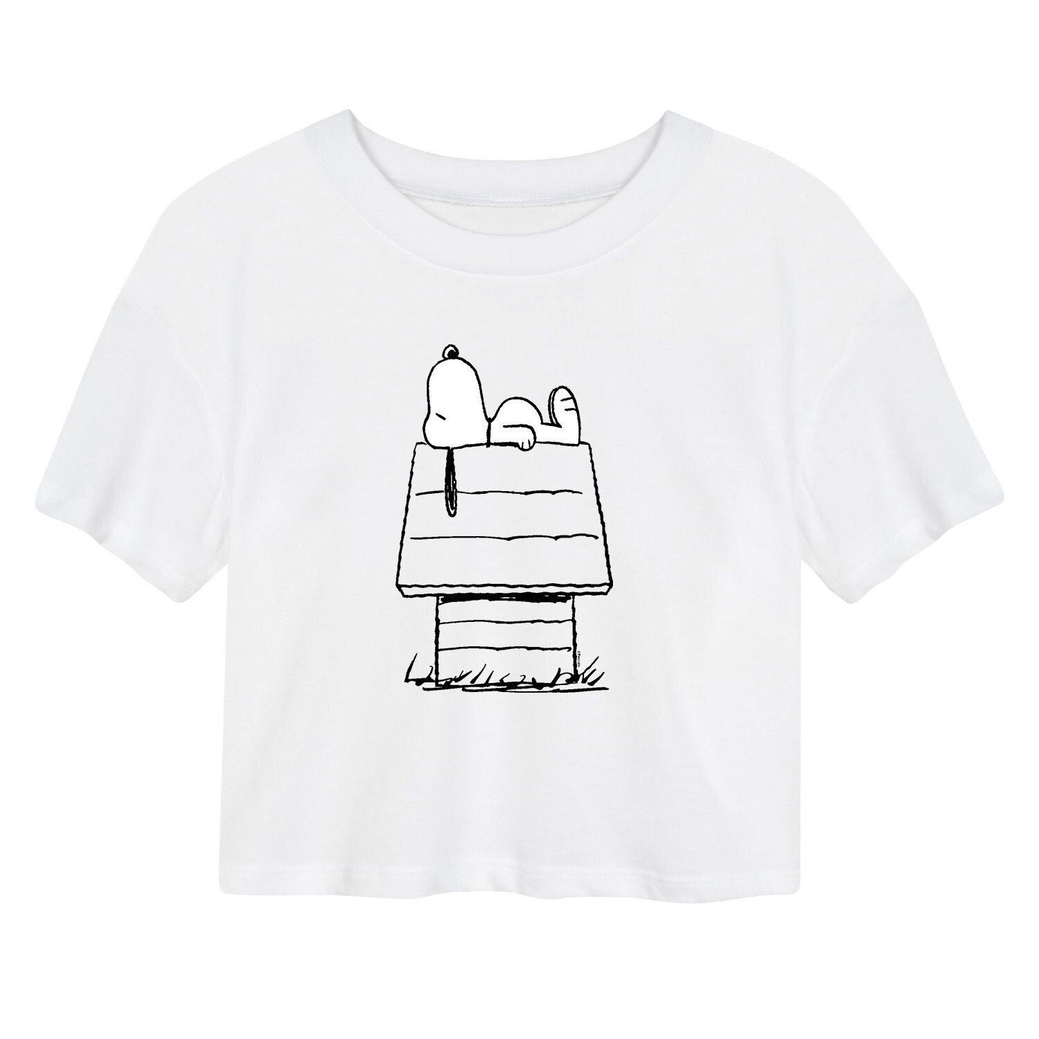 Укороченная футболка с графическим рисунком Juniors' Peanuts Doghouse Licensed Character
Укороченная футболка с графическим рисунком Juniors' Peanuts Doghouse Licensed Character